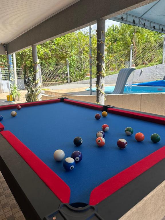 Billardbord på Chácara Recanto da Paz