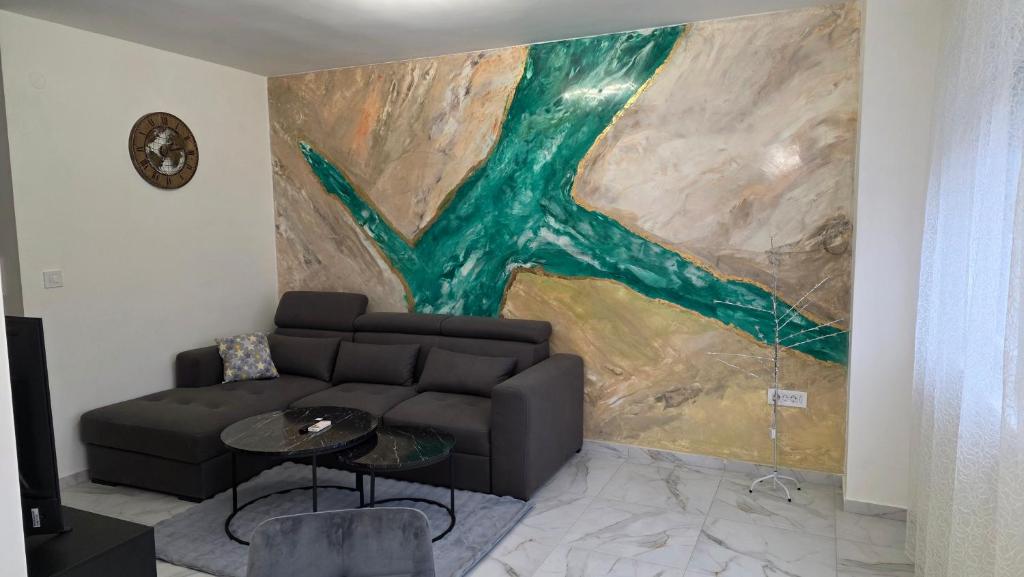 Χώρος καθιστικού στο Aurum Apartman