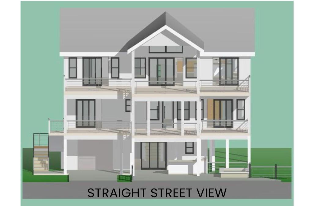 Bygningen som feriehuset ligger i