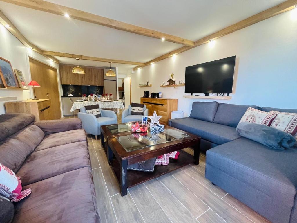 Appartement rénové Méribel 6 pers, balcon, parking, WiFi