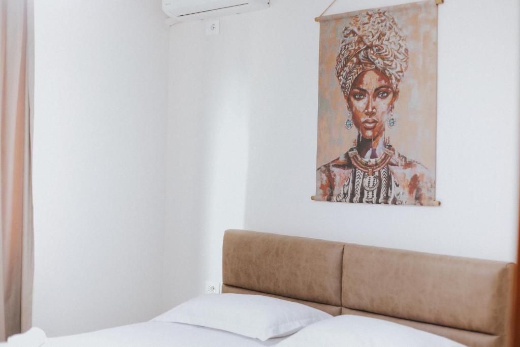 Postel nebo postele na pokoji v ubytování Villa Reve de Tirana