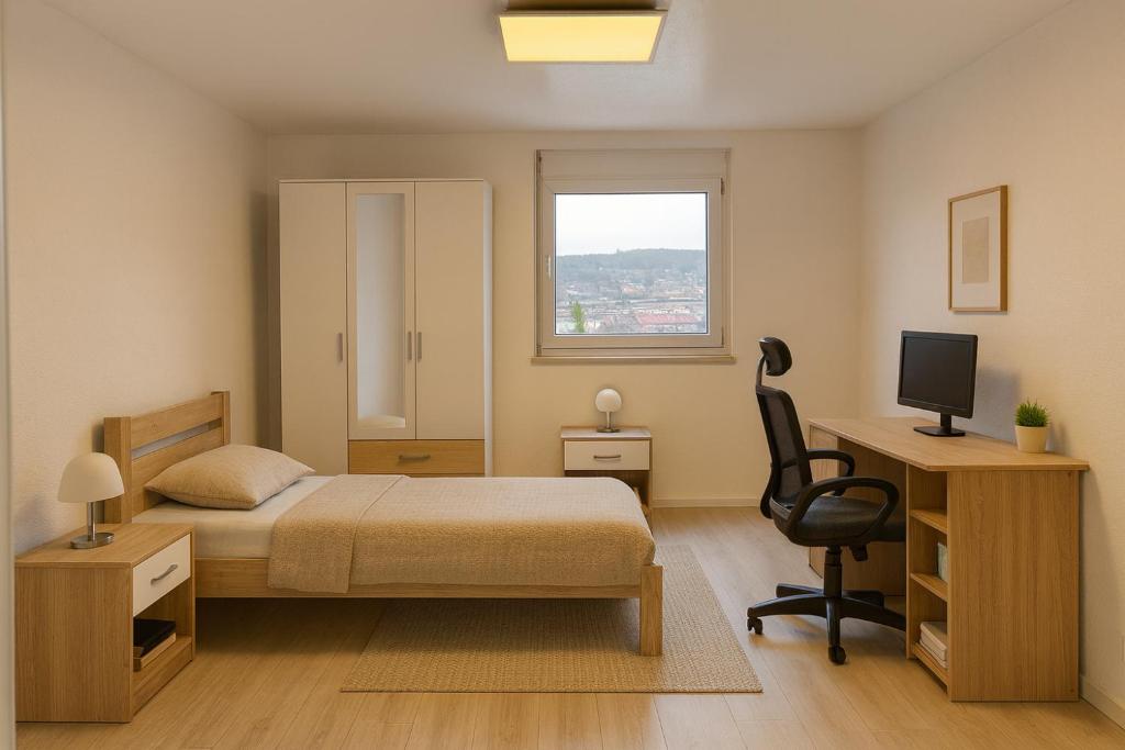 Postel nebo postele na pokoji v ubytování Leo2000