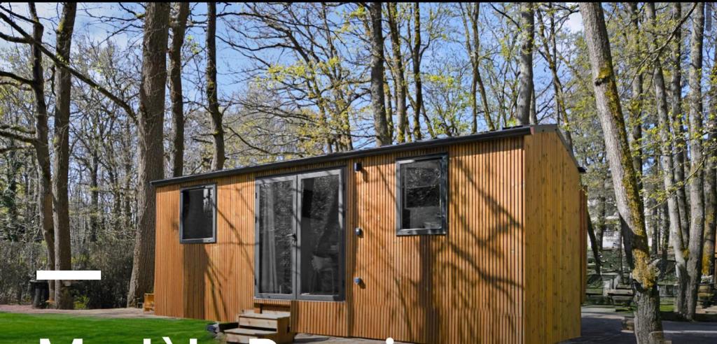 een klein huisje midden in een bos bij Tinny House in Offemont