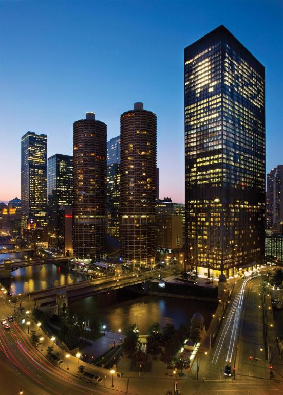 Nespecifikovaný výhled na destinaci Chicago nebo výhled na město při pohledu z hotelu