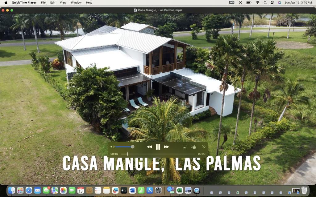 a rendering of a villa with the words las palmas at Casa Mangle in Tela