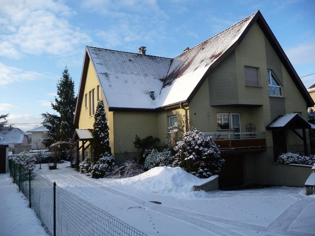 Appartement Sur La Route des Vins d'Alsace v zimě