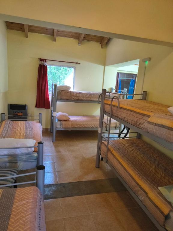 En eller flere senge i et værelse på Milenarios Hostel