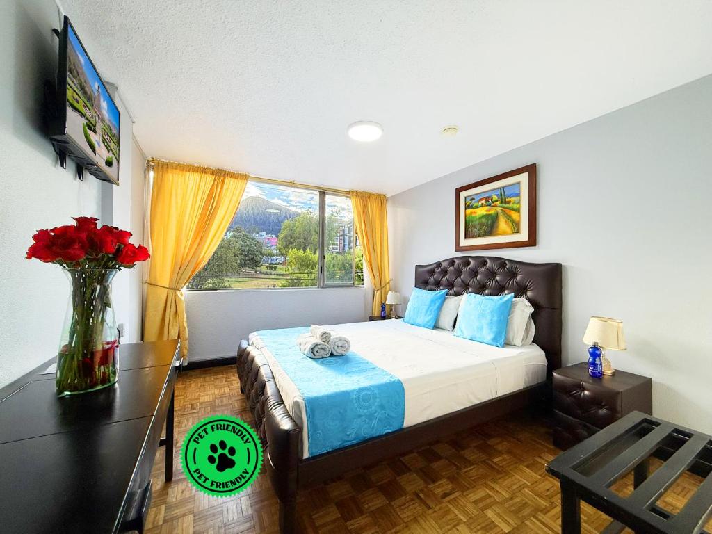 Postel nebo postele na pokoji v ubytování Hotel Santamaria en Quito by Lauza