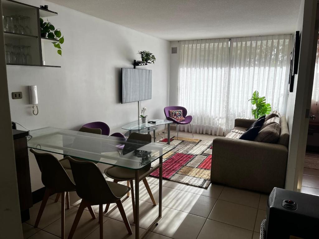 Posezení v ubytování Algarrobo Norte Mirasol Apartmento