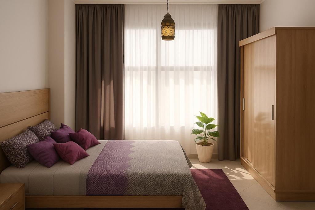 Ένα ή περισσότερα κρεβάτια σε δωμάτιο στο New Modern Studio in Downtown 3