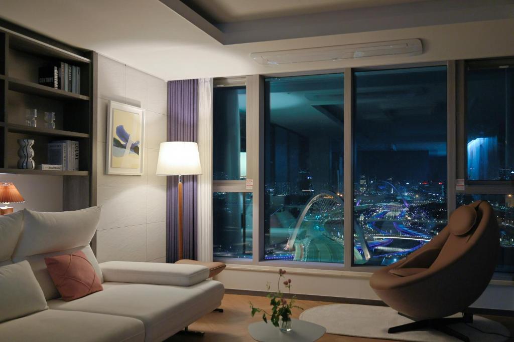 Brown Suites Busan Station - Familiensuite Mit Blick Auf Den Jachthafen B