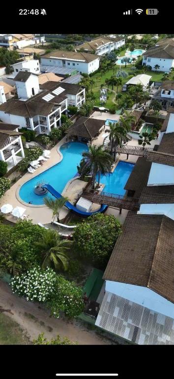 an overhead view of a resort with a swimming pool at Tree Bies Resort - Refúgio a beira-mar in Entre Rios