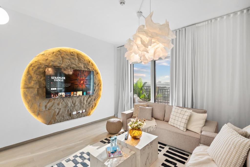 Posezení v ubytování Luxury Waters Edge Residence