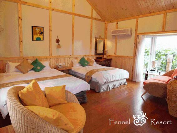 Postel nebo postele na pokoji v ubytování Fennel Resort