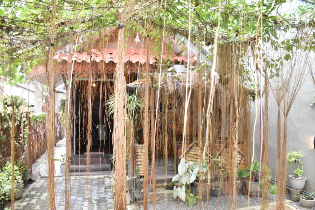 een huis met een bos bomen ervoor bij Diamond bay villa Weligama in Weligama