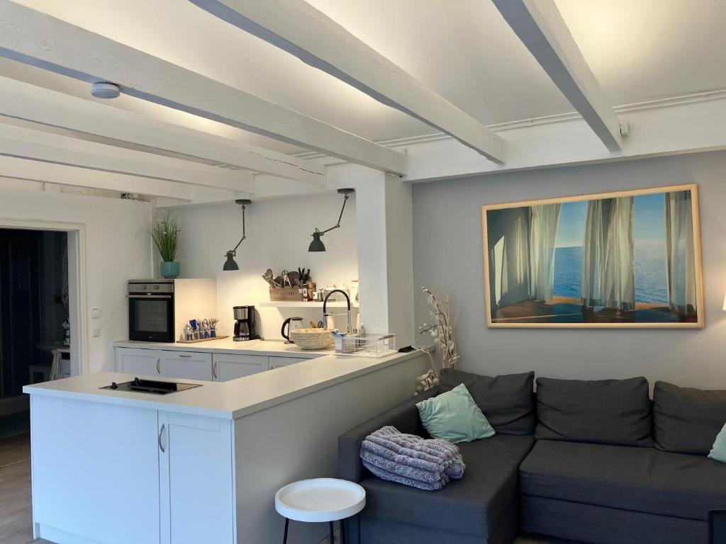 Kuchyň nebo kuchyňský kout v ubytování Häuschen am Meer