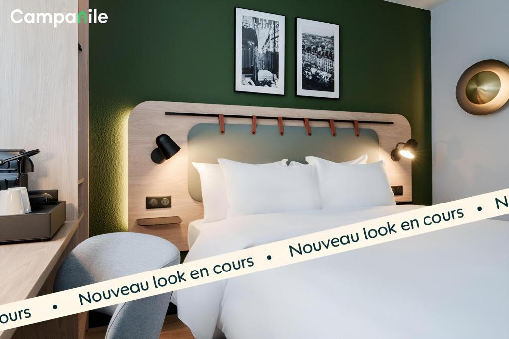 Postel nebo postele na pokoji v ubytování Campanile Dijon Centre - Gare