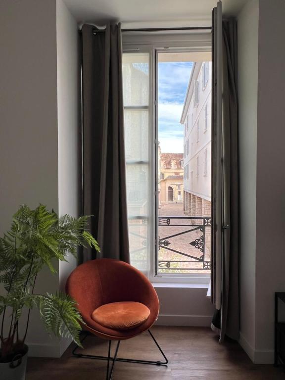 Balkón nebo terasa v ubytování Le Laurencin Sens - Le Seventies - Cœur de ville