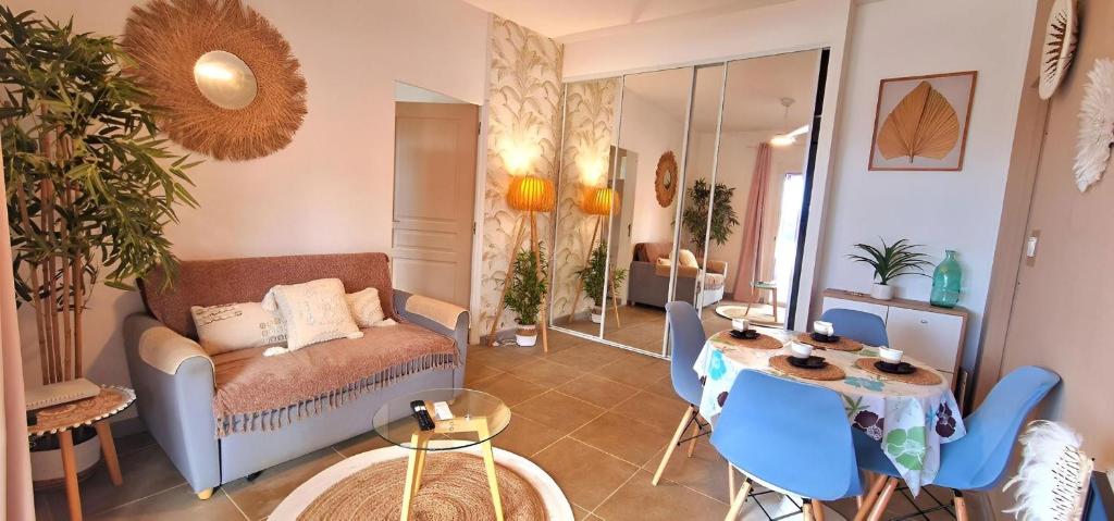 Posezení v ubytování Ti Ker Créole