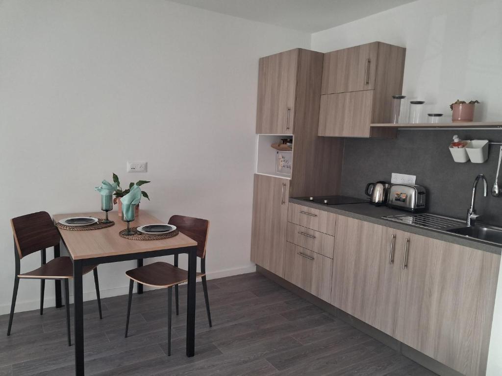 Køkken eller tekøkken på Résidence Domitys Les Cristaux