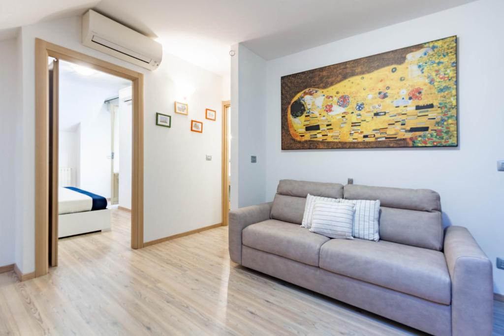 Posezení v ubytování Appartamento Mansarda Bellaria - MyHo Casa