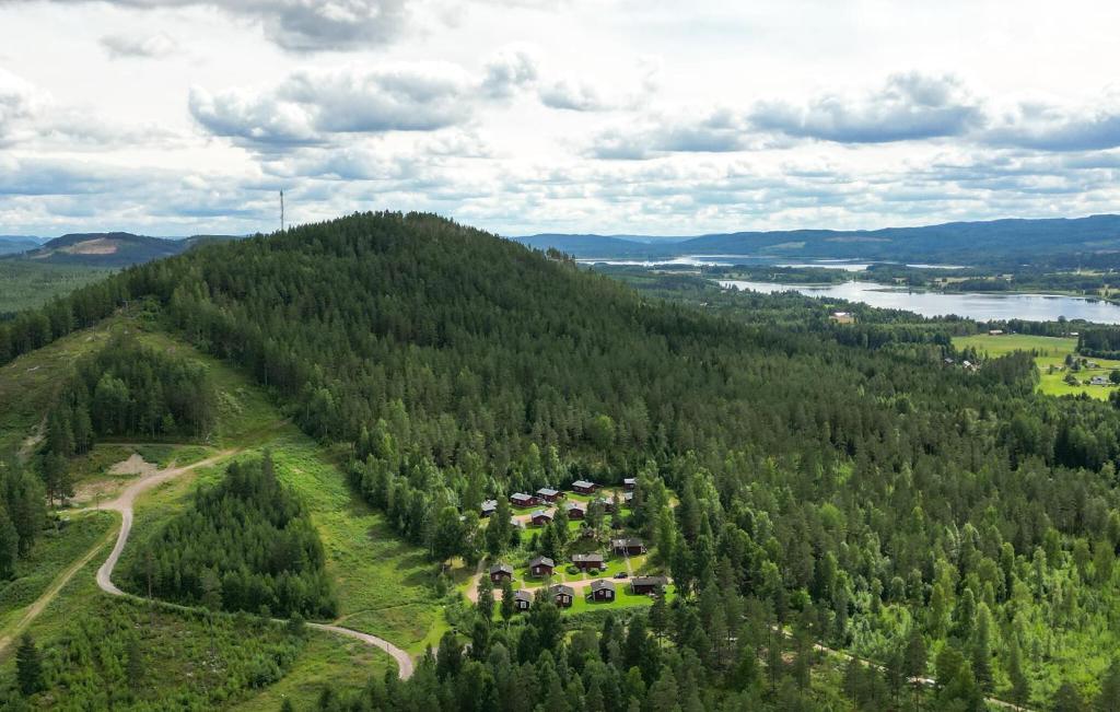 eine Luftansicht auf einen Berg mit Bäumen und einer Straße in der Unterkunft 2 Bedroom Amazing Home In Ekshärad in Ekshärad