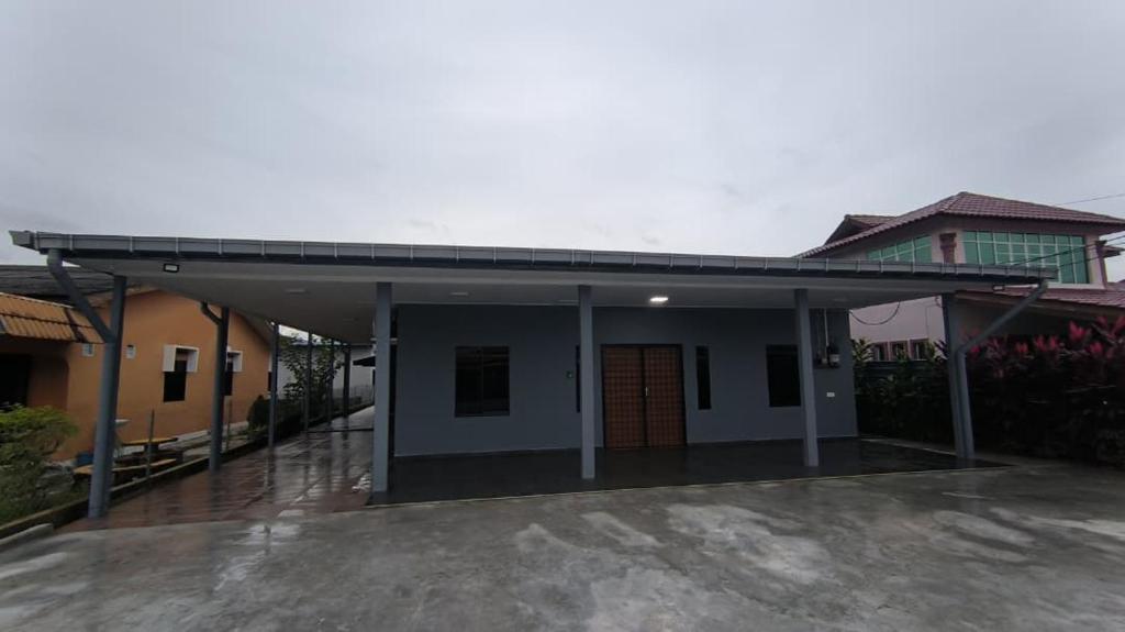 Bygningen som feriehuset ligger i