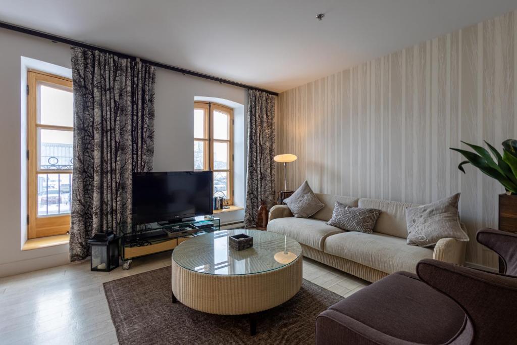 Телевізор і / або розважальний центр в Les Immeubles Charlevoix - Le 1172