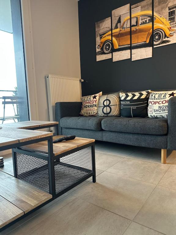 Posezení v ubytování T2 Luxe 50m2 Porte de Dijon Wifi Fibre Smart TV