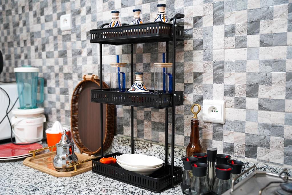 Η κουζίνα ή μικρή κουζίνα στο Studio stay, comfort, local vibes in Tiznit