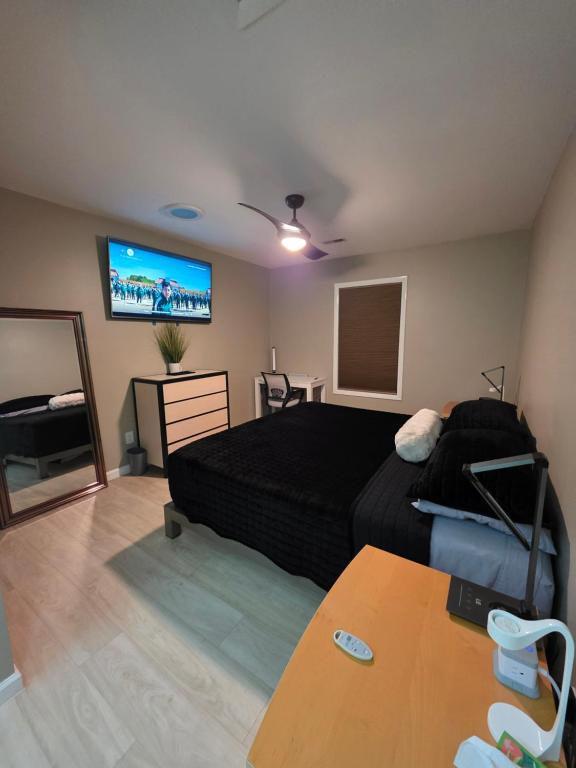 Μια τηλεόραση ή/και κέντρο ψυχαγωγίας στο Modern/Retro Condo