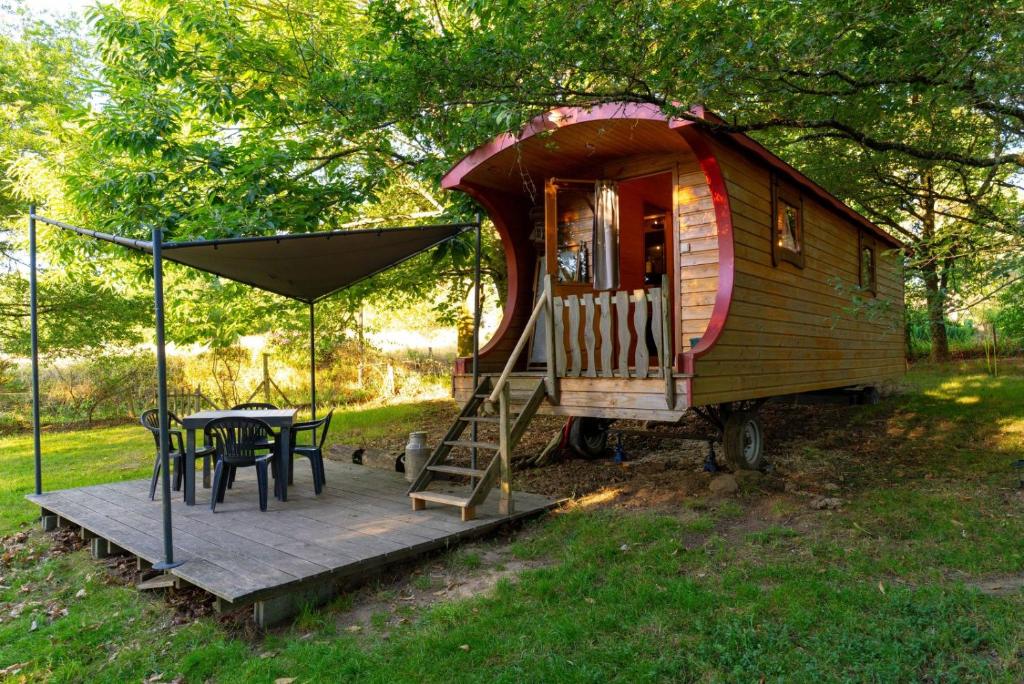 Zahrada ubytování Roulotte La Vert-Dîne