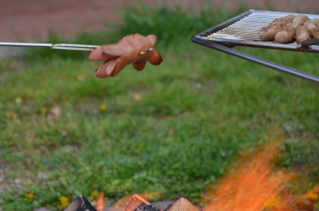 Gril dostupný pro hosty v penzionu
