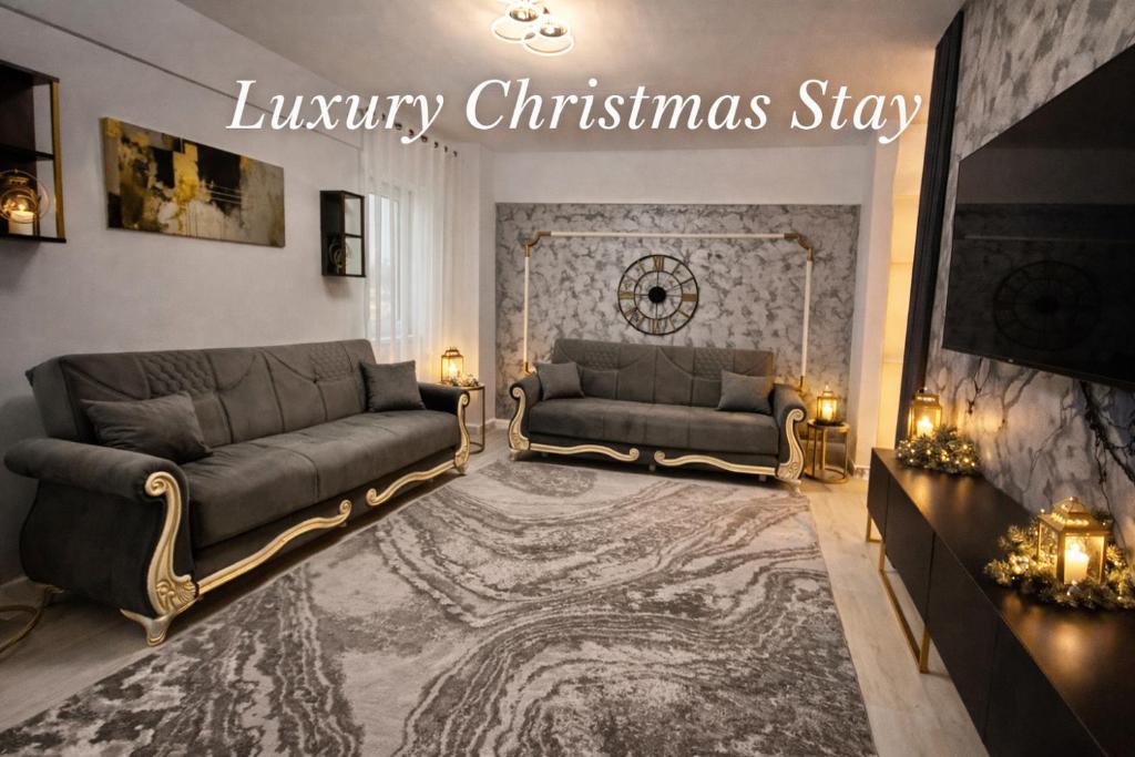 Et opholdsområde på Unirea Luxury Residence