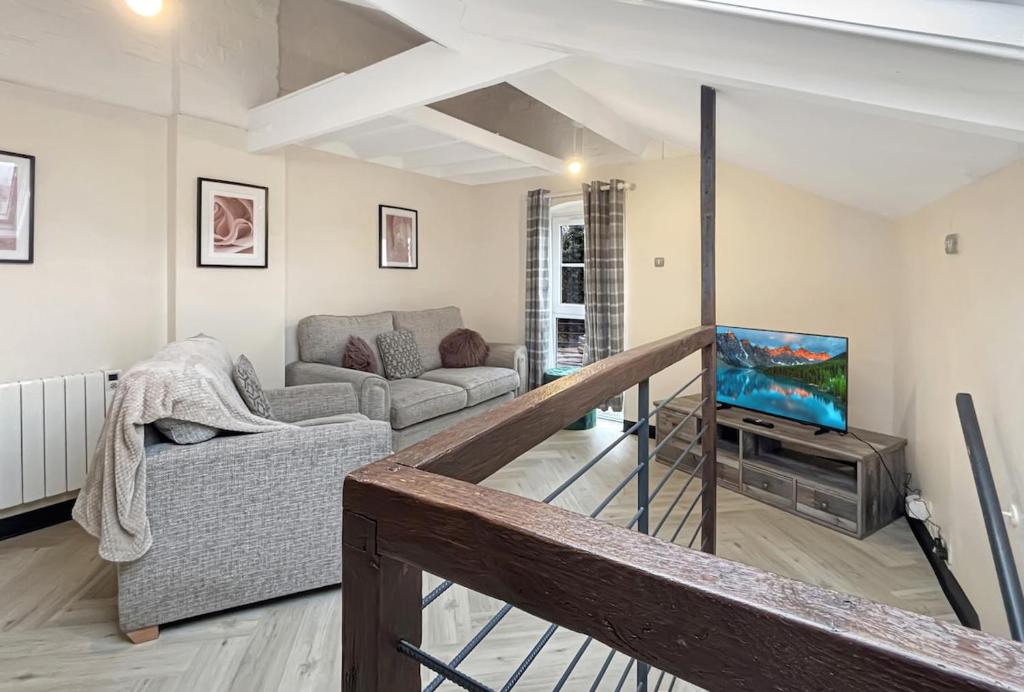 Posezení v ubytování Sleeps 4, 2 Bedroom Maisonette in Central Grantham