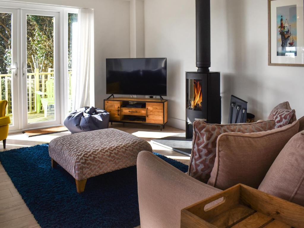 TV a/nebo společenská místnost v ubytování Gwel Nans