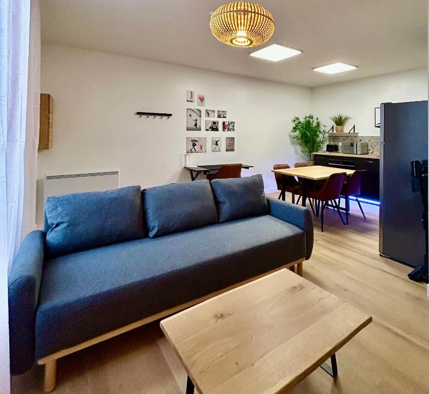 Et opholdsområde på Appartement T2 avec SAUNA privatif