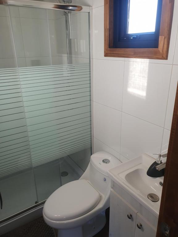 Phòng tắm tại Refugio Cordillera