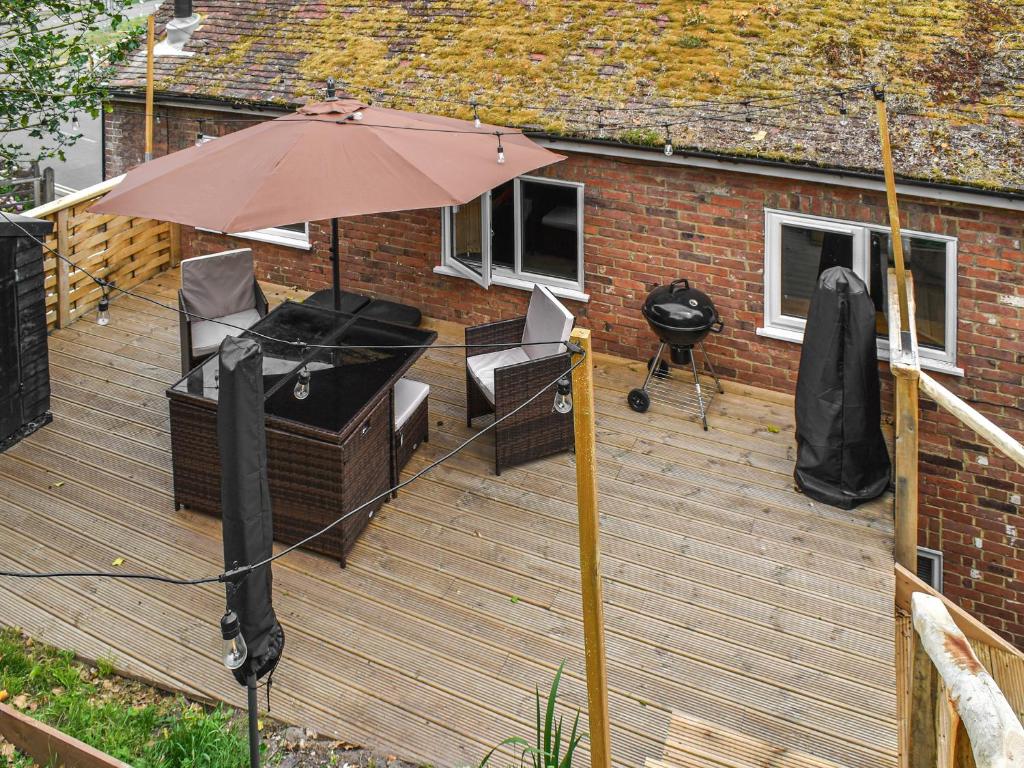 Grillfaciliteterne i feriehuset som gæsterne kan bruge