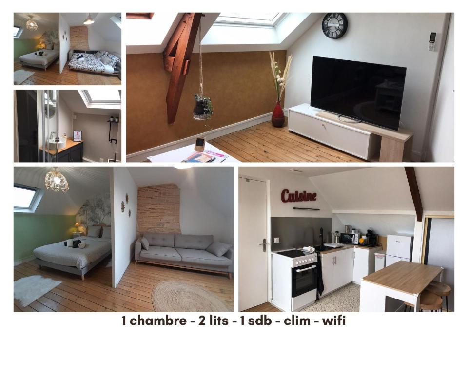 Nhà bếp/bếp nhỏ tại L'atelier des rêves - 4 pers - wifi - clim