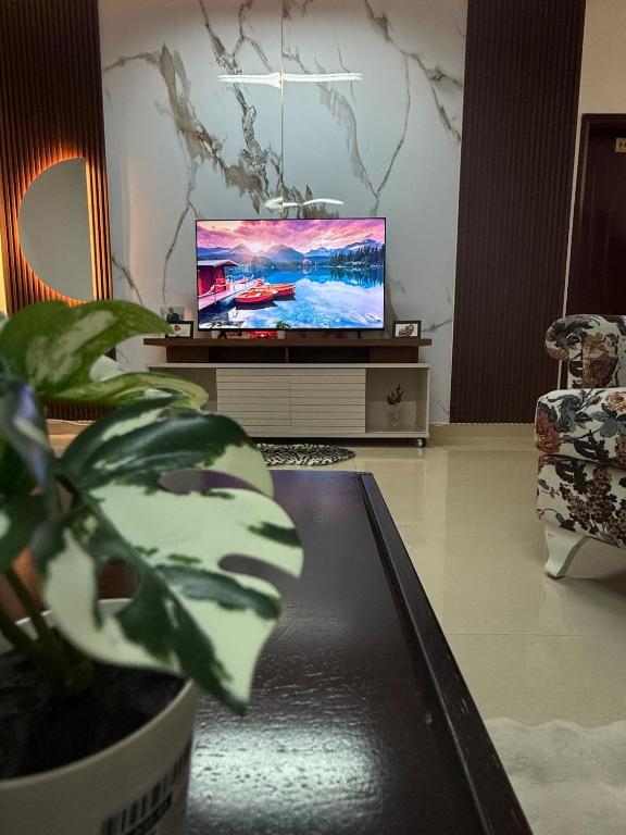 Televiisor ja/või meelelahutuskeskus majutusasutuses Opera 43 Spacious & Central