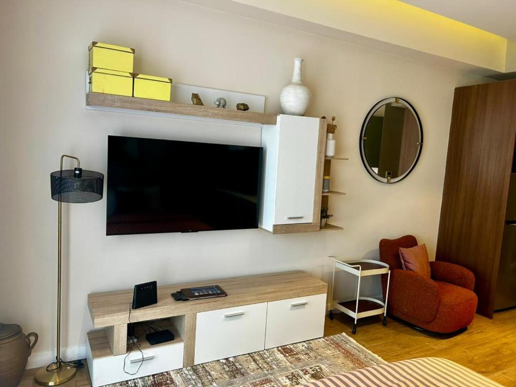 Μια τηλεόραση ή/και κέντρο ψυχαγωγίας στο PLSA Studio Apartment-Cantonment