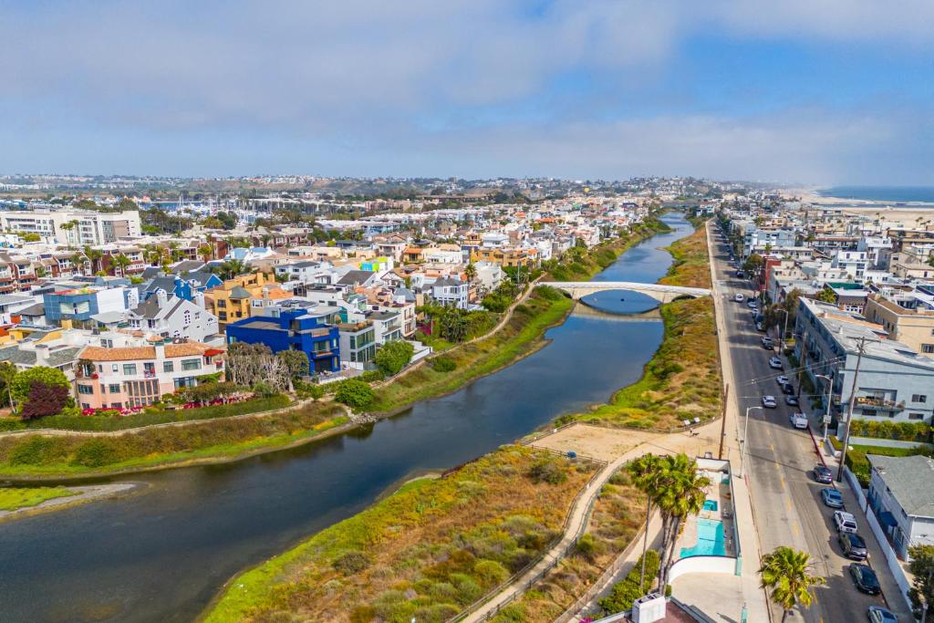 Udsigt til Los Angeles eller udsigt til byen taget fra lejligheden