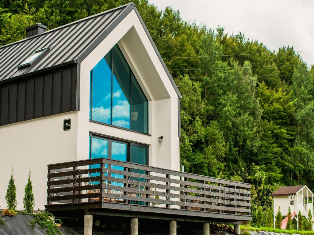 Bygningen som feriehuset ligger i