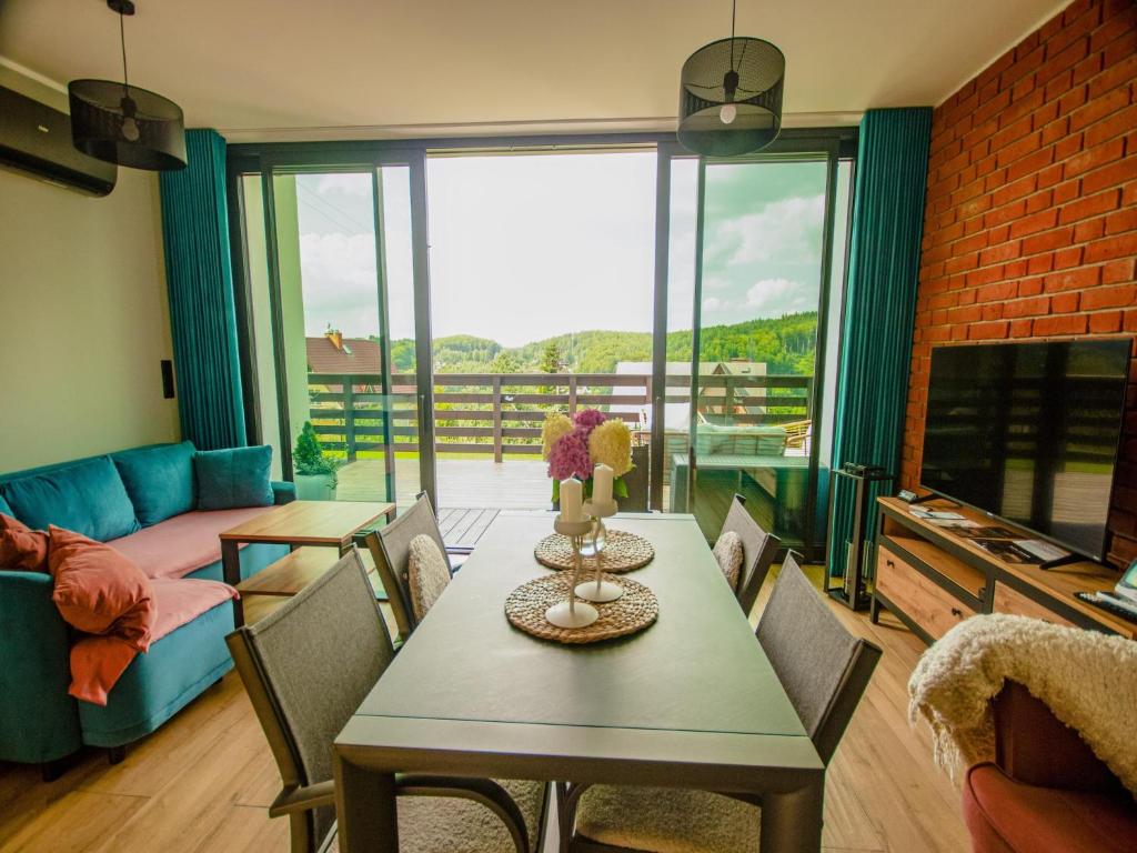 Khu vực ghế ngồi tại A comfortable house in Kashubia for 6 people