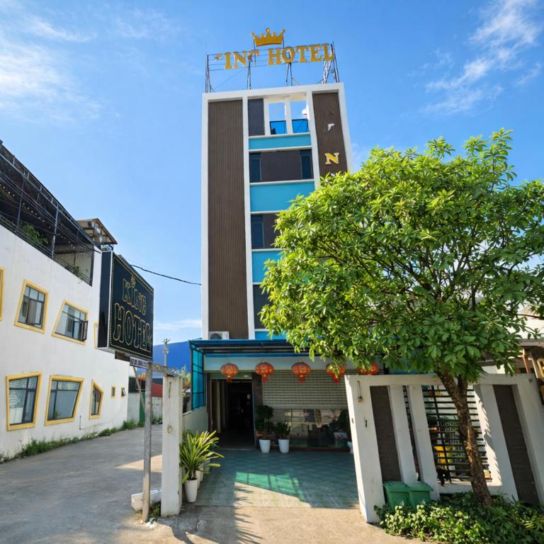 a hotel with a sign on top of a building at King Hotel Hải Phòng in Hai Phong