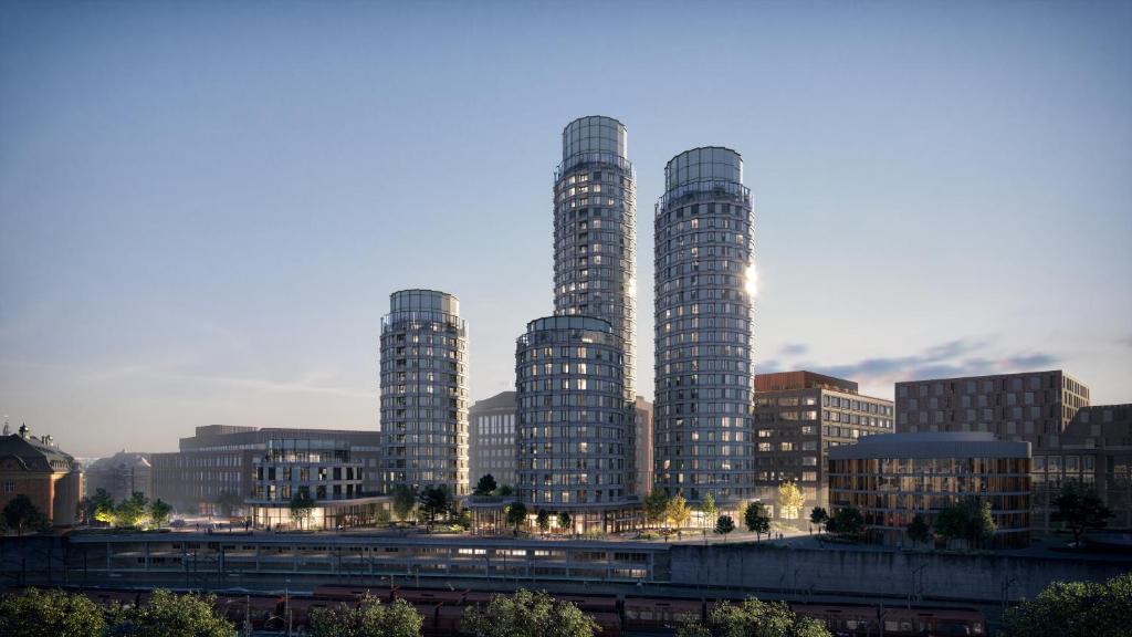 Locke Copenhagen في كوبنهاغن: مجموعة مباني طويلة في مدينة