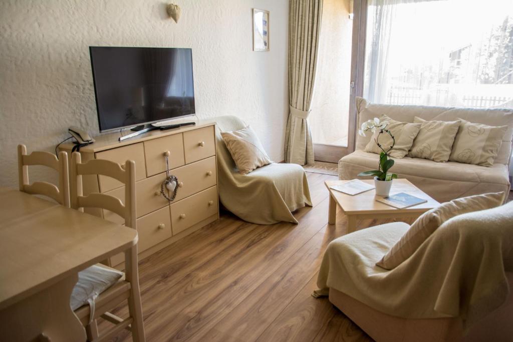 TV a/nebo společenská místnost v ubytování Appartements dans la Résidence Panorama