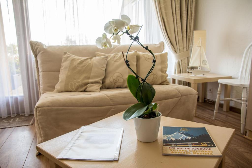 Posezení v ubytování Appartements dans la Résidence Panorama