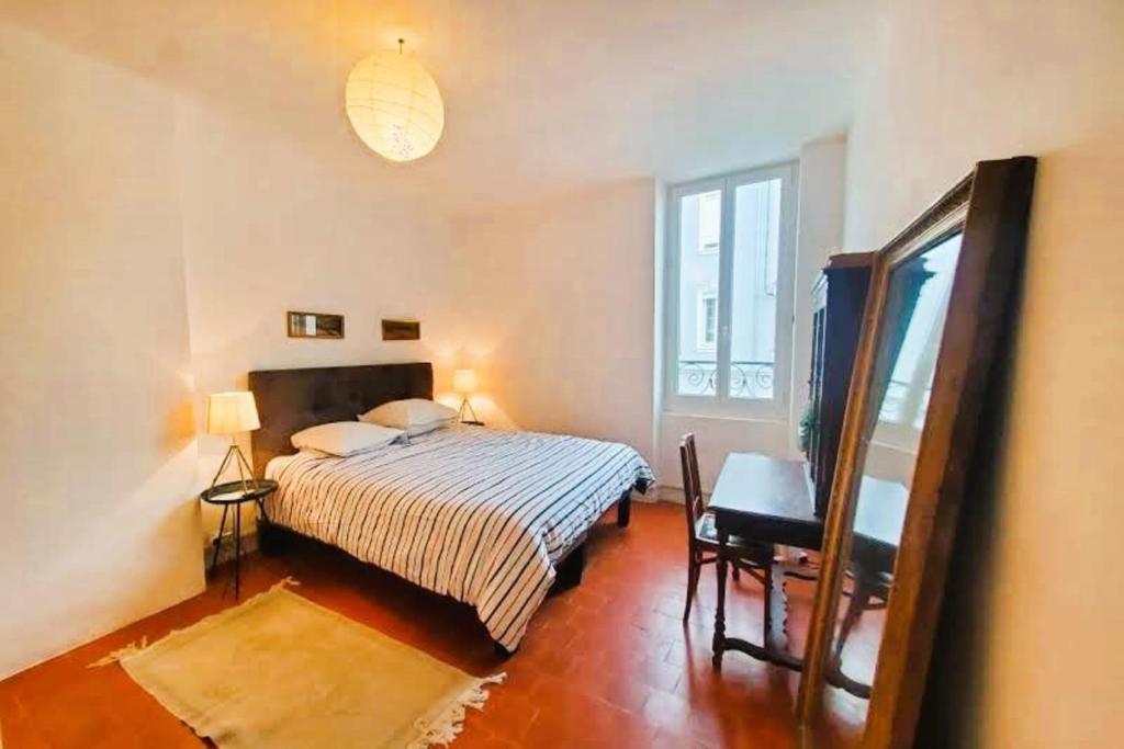 Postel nebo postele na pokoji v ubytování La Sigeannaise belle maison près des plages